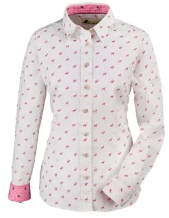 Skogen Langærmet Damebluse Med Hjort