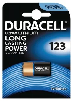 Duracell Batteri CR123, 3,0 V